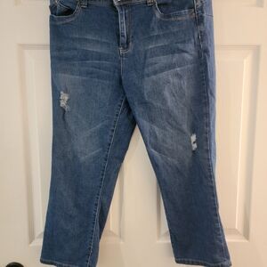 YMI Want A Better Butt Jeans. Stretch. Size 11/30. Distressed.